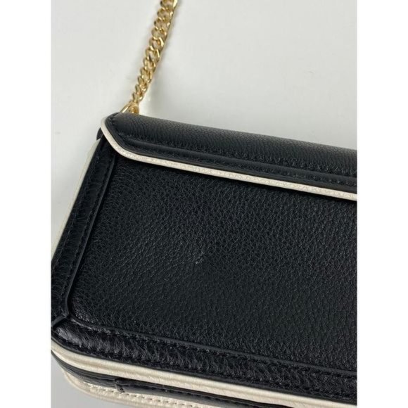 Tory Burch Duet Chain Convertible Shoulder Bag Black Ivory Gold 6.5 x 2.5 x 5 N0 - Picture 6 of 10